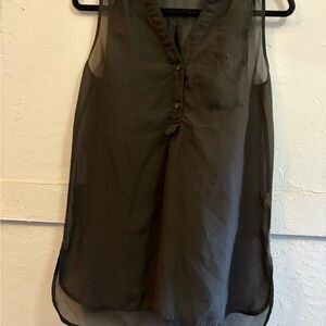 Charming Charlie Black Sheer Top